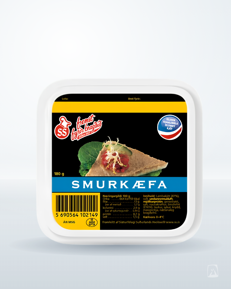 Icelandic Lamb Pâté MS Smurkæfa 180g by Mjólkursamsalan, Icelandic dairy