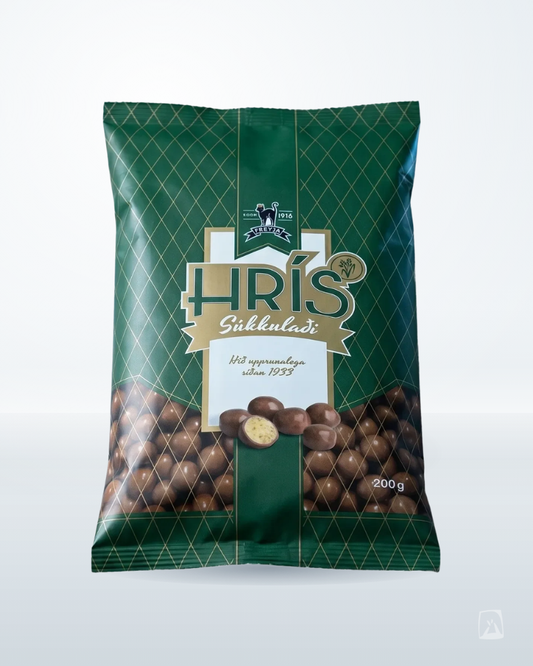 Hrís Chocolate Corn Puffs Freyja 200g, Icelandic chocolate