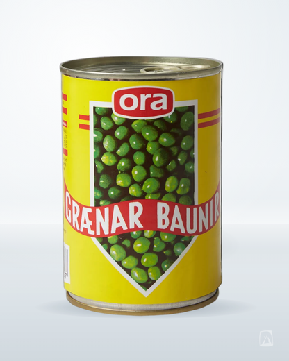 Green Peas Ora Grænar Baunir 420g, Icelandic pantry staple