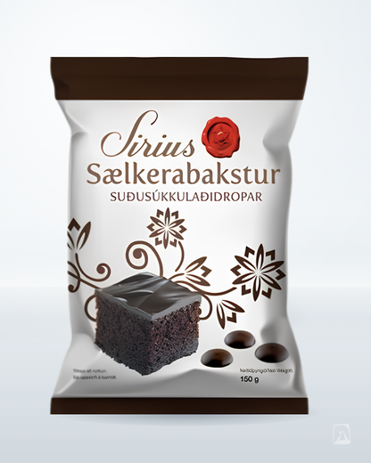 Dark Chocolate Drops Síríus Suðusúkkulaði 150g by Nói Siríus, Icelandic chocolate