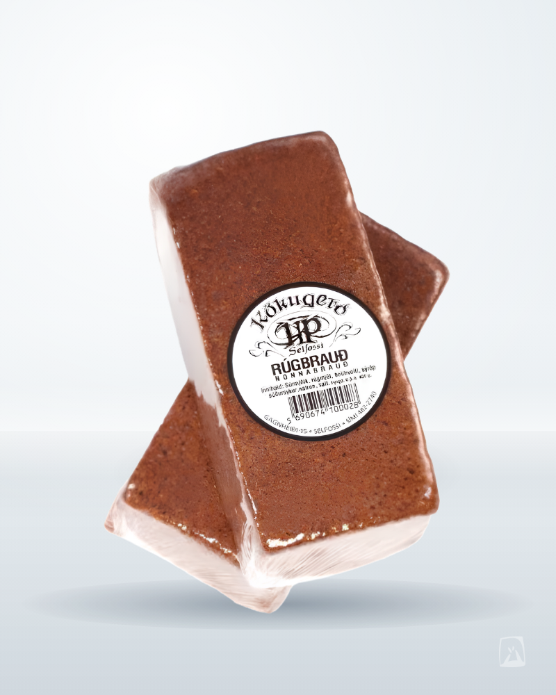 Icelandic Rye Bread Rúgbrauð 400g by Kökugerð HP, Icelandic bakery product