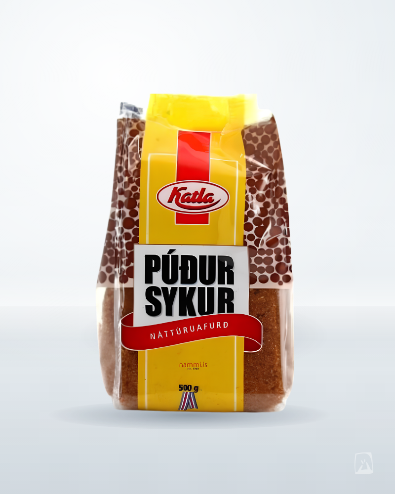 Icelandic Brown Sugar Púðursykur 500g by Katla, Icelandic bakery product
