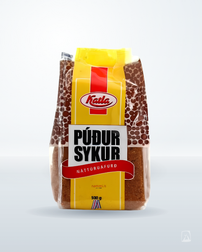 Icelandic Brown Sugar Púðursykur 500g by Katla, Icelandic bakery product