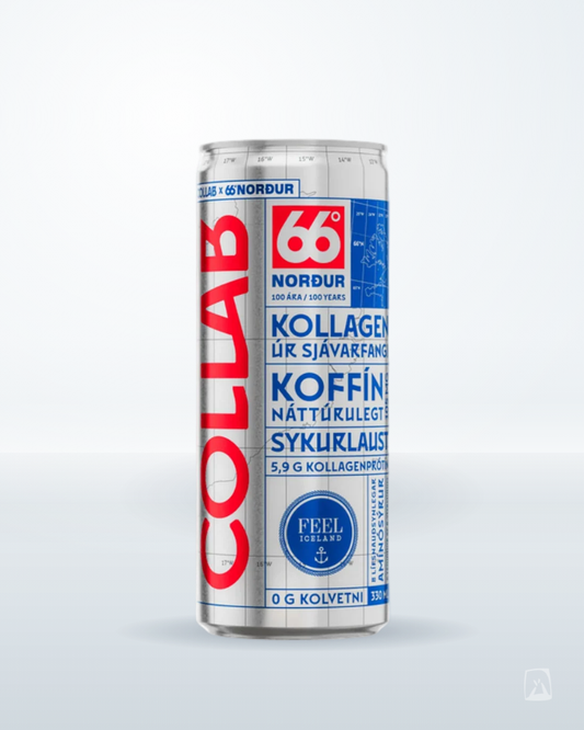 COLLAB x 66°North Caffeine Water Limited Edition 330ml by Collab x Ölgerðin, Icelandic soft drink
