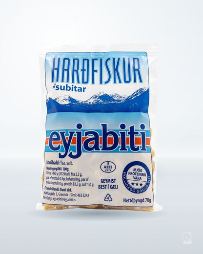 Dried Haddock Fish Jerky Eyjabiti Harðfiskur 200g, Icelandic seafood