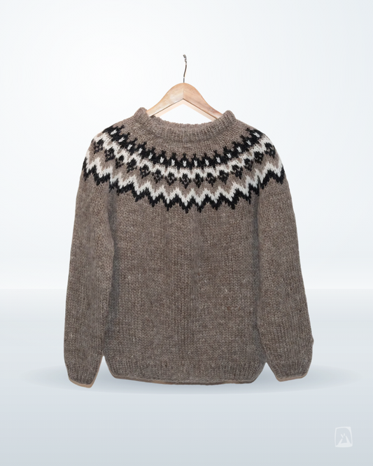Hand-Knitted Icelandic Wool Sweater S/M/L by Rammagerðin, Icelandic wool