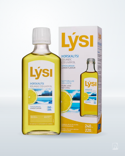 Cod Liver Oil with Lemon Lýsi 240ml, Icelandic supplement