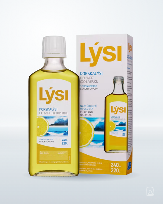Cod Liver Oil with Lemon Lýsi 240ml, Icelandic supplement