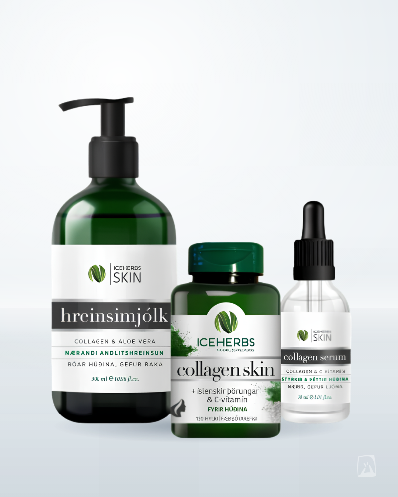 Skin Nutrition Bundle Iceherbs Skin 3-Piece Set, Icelandic skincare set