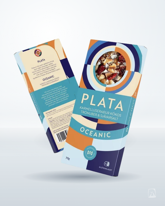 PLATA Oceanic Chocolate Caramelised Coconut & Cranberry, CIRCOLO 70g, Icelandic chocolate