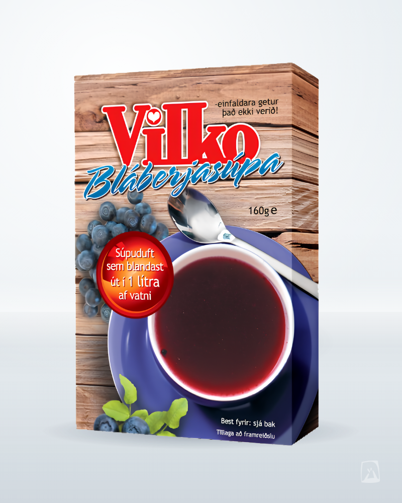 Hot Blueberry Soup Mix Bláberjasúpa, Vilko 175g, Icelandic hot drink