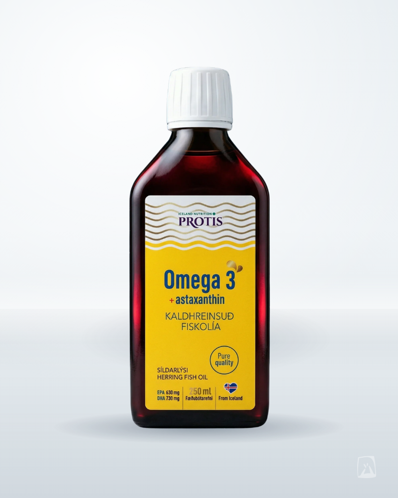 Omega-3 Fish Oil with Astaxanthin 250ml by Protis, Icelandic supplement