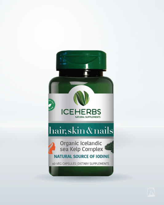 Hair, Skin & Nails Kelp Capsules Iceherbs 60 ct, Icelandic supplement