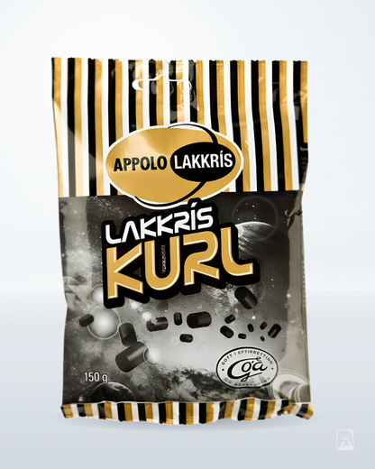 Licorice Pieces Appolo Lakkrískurl 150g by Góa, Icelandic liquorice