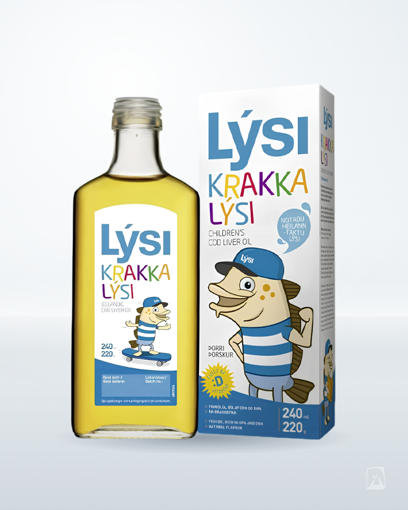Kids Omega-3 Liquid Krakkalýsi, Lýsi 240ml, Icelandic supplement