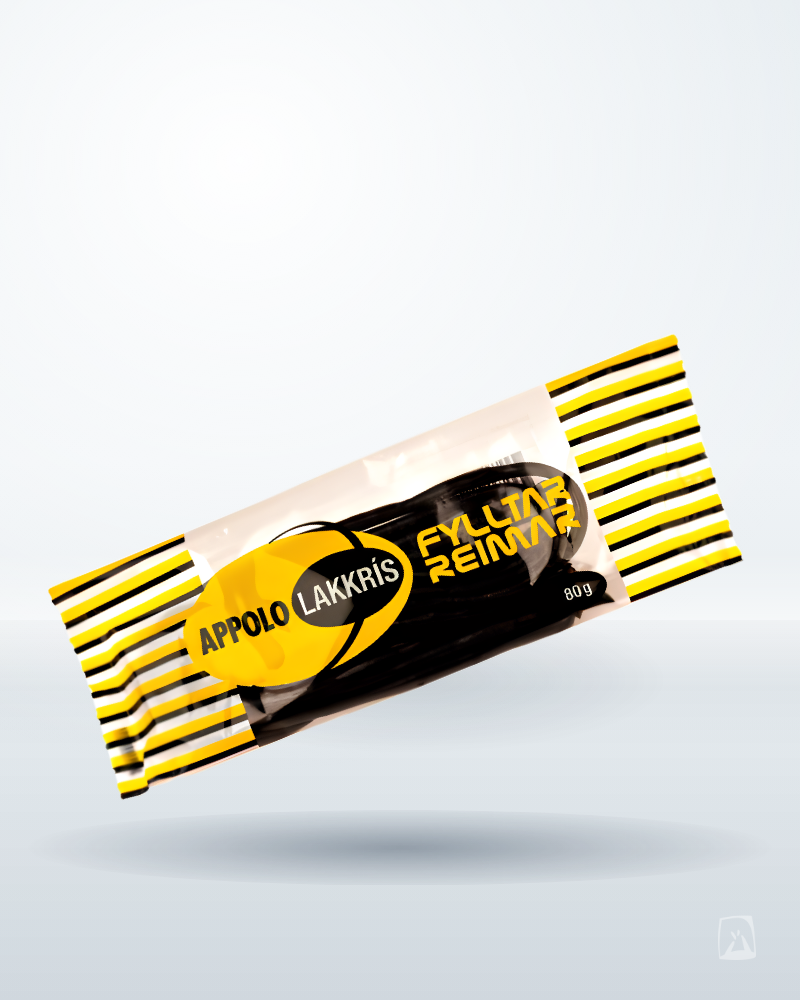 Licorice Laces with Marzipan Appolo 160g by Góa, Icelandic liquorice