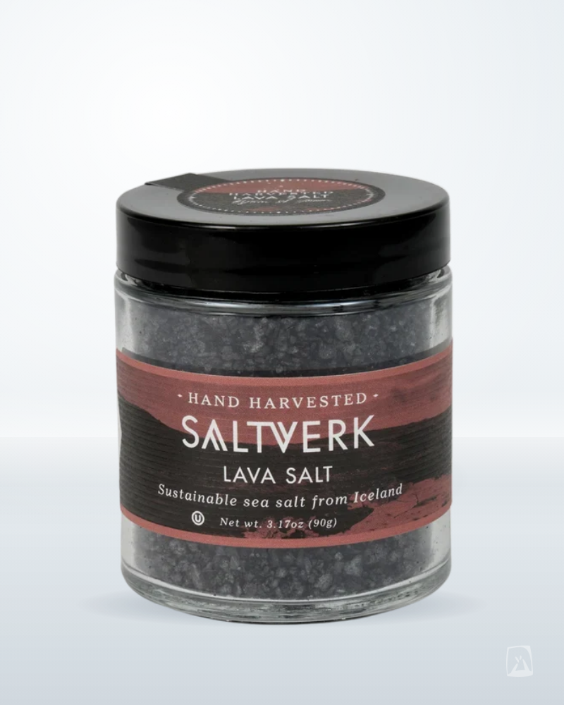 Lava Salt Saltverk Icelandic Sea Salt with Activated Charcoal 90g, Icelandic pantry staple