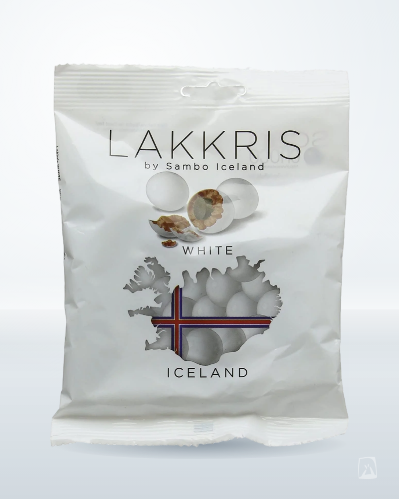 Lakkrís White Snowballs Sambó 130g, Icelandic liquorice