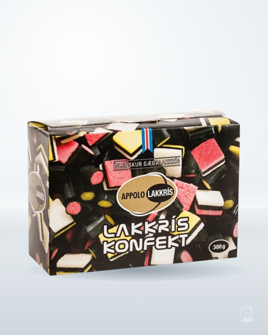 Licorice Assortment Box Appolo 350g by Góa, Icelandic liquorice