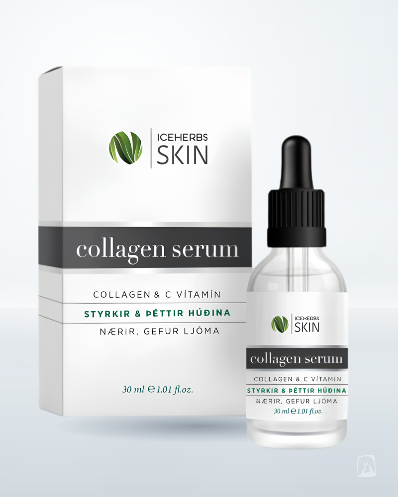 Skin & Collagen Serum with Vitamin C Iceherbs Skin, Icelandic skincare