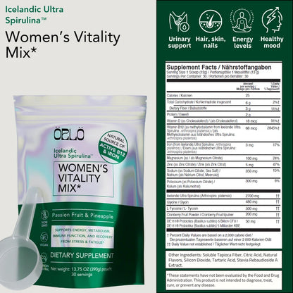 Women's Vitality Mix ÖRLÖ Icelandic Ultra Spirulina 420g by ÖRLÖ Nutrition, Icelandic supplement