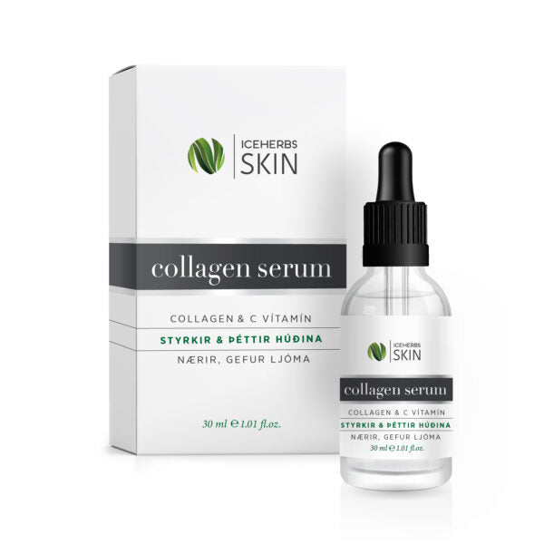 Skin & Collagen Serum with Vitamin C Iceherbs Skin, Icelandic skincare, additional product photo