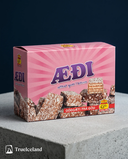 Æði Bitar Chocolate Coconut Wafers Góa 200g, Icelandic chocolate, additional product photo