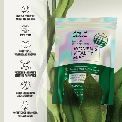 Women's Vitality Mix ÖRLÖ Icelandic Ultra Spirulina 420g by ÖRLÖ Nutrition, Icelandic supplement, additional product photo
