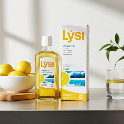 Cod Liver Oil with Lemon Lýsi 240ml, Icelandic supplement, product photo 4
