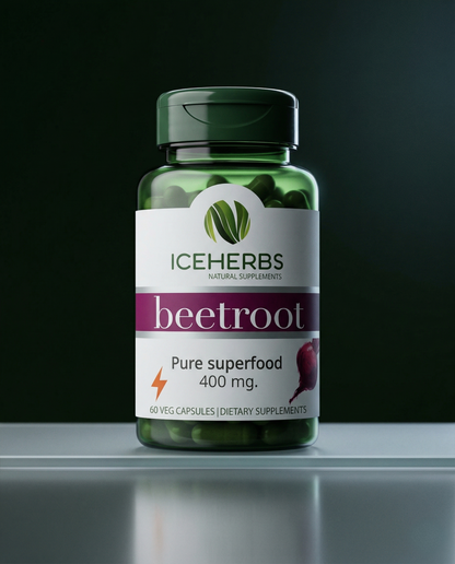 Beetroot Capsules with Iceland Moss Iceherbs 60 ct, Icelandic supplement, additional product photo