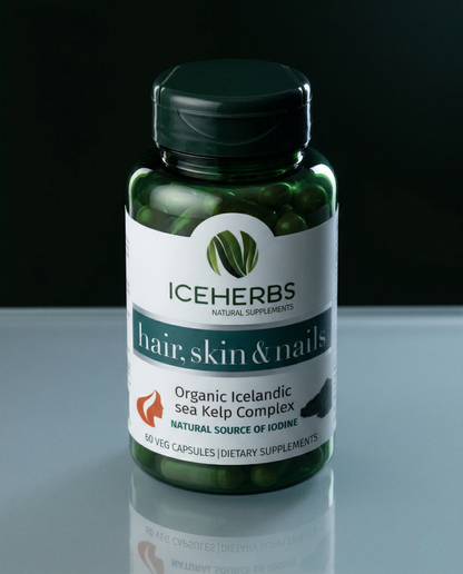 Hair, Skin & Nails Kelp Capsules Iceherbs 60 ct, Icelandic supplement, additional product photo