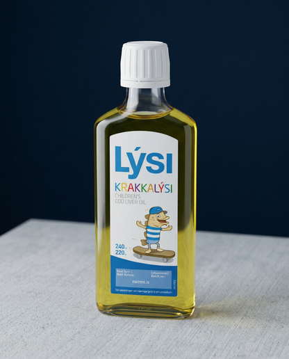 Kids Omega-3 Liquid Krakkalýsi, Lýsi 240ml, Icelandic supplement, additional product photo