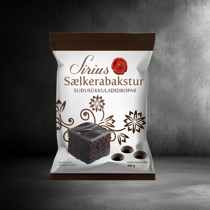 Dark Chocolate Drops Síríus Suðusúkkulaði 150g by Nói Siríus, Icelandic chocolate, product photo 3