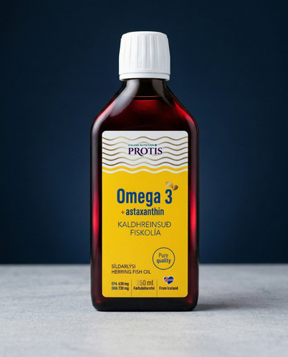 Omega-3 Fish Oil with Astaxanthin 250ml by Protis, Icelandic supplement, additional product photo