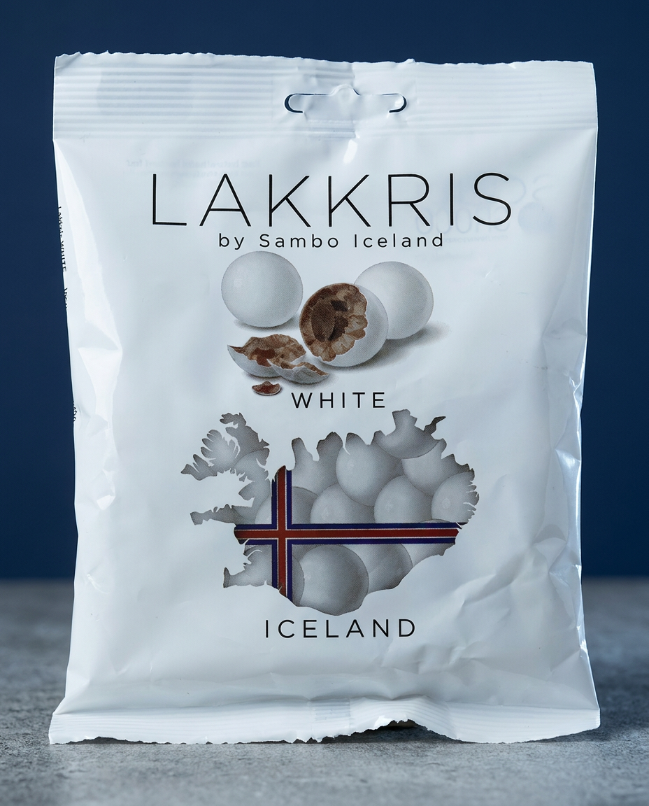 Lakkrís White Snowballs Sambó 130g, Icelandic liquorice, additional product photo