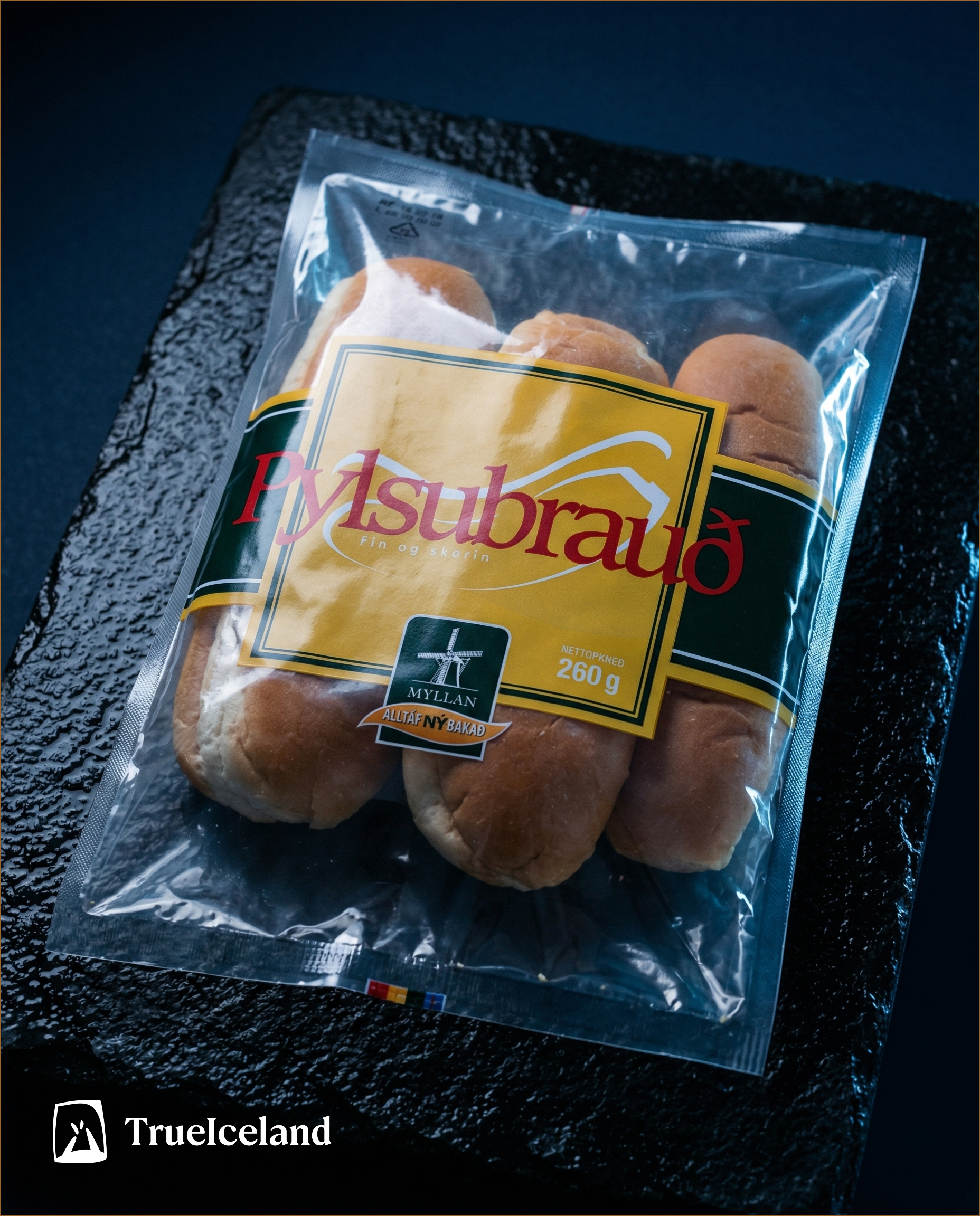 Icelandic Hot Dog Buns Myllan Pylsubrauð 5 ct, Icelandic bakery product, additional product photo