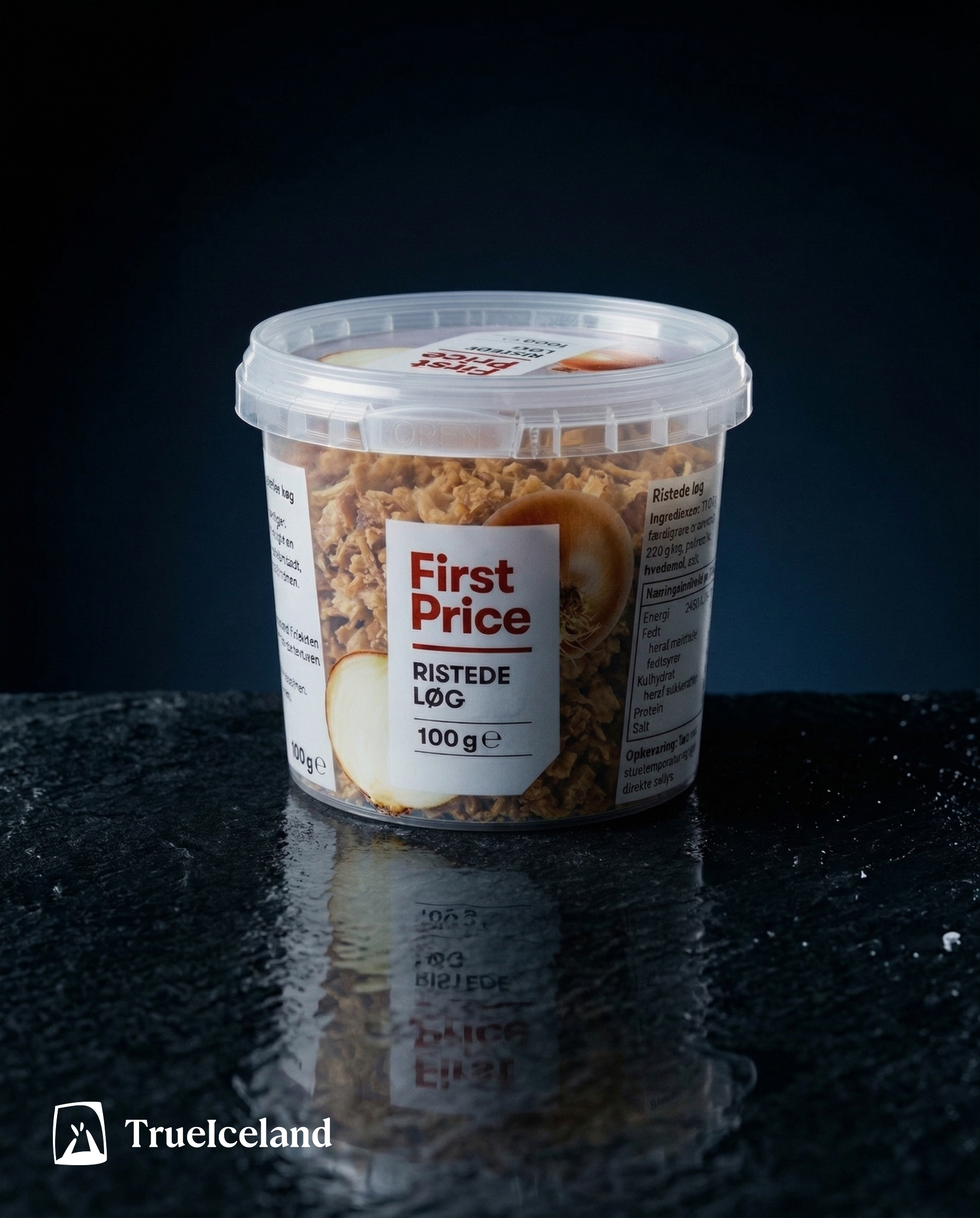 Crispy Fried Onions Steiktur Laukur 100g by First Price, Icelandic pantry staple, additional product photo