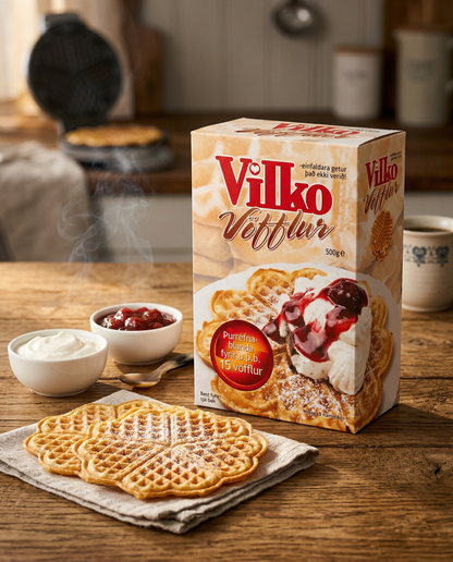Icelandic Waffle Mix Vöfflublanda, Vilko 500g, Icelandic bakery product, additional product photo