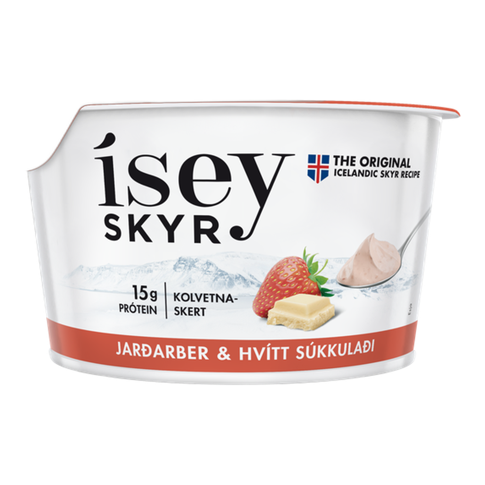 Ísey Skyr dunkle Erdbeere & weiße Schokolade