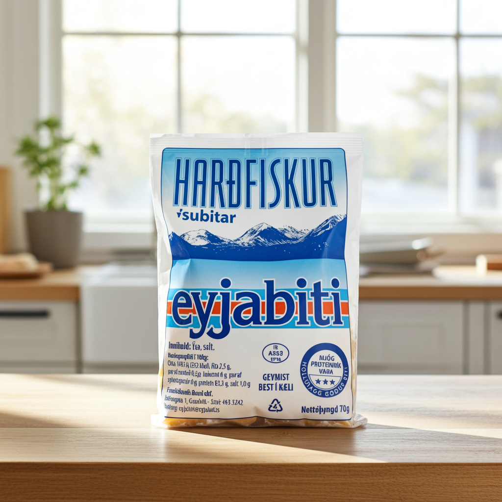 Dried Haddock Fish Jerky Eyjabiti Harðfiskur 200g, Icelandic seafood, product photo 3