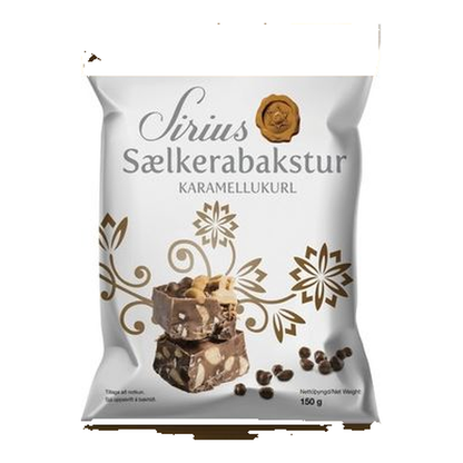 Caramel Chocolate Pieces Síríus Karamellukurl 150g by Nói Siríus, Icelandic chocolate, additional product photo