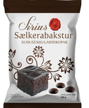 Dark Chocolate Drops Síríus Suðusúkkulaði 150g by Nói Siríus, Icelandic chocolate, additional product photo