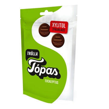 Tópas Eucalyptus Pastilles Nói Síríus 100g by Nói Siríus, Icelandic candy, additional product photo
