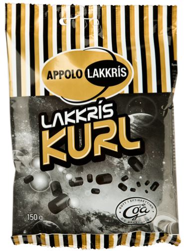 Licorice Pieces Appolo Lakkrískurl 150g by Góa, Icelandic liquorice, additional product photo