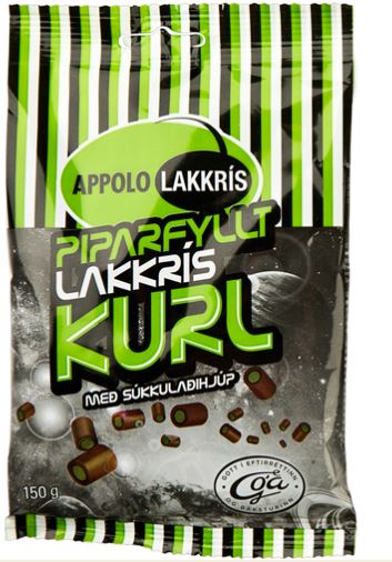 Pepper-Filled Licorice Pieces Appolo Kurl 150g by Góa, Icelandic liquorice, additional product photo